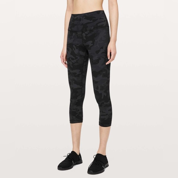 Lululemon Align Crop *21" Incognito Camo Multi Grey Size 4 - Picture 2 of 10